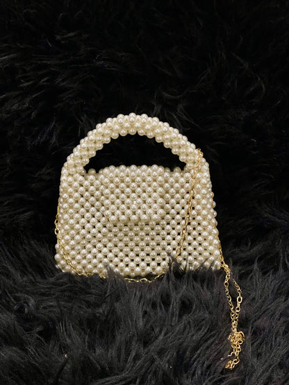 White Pearls Bag